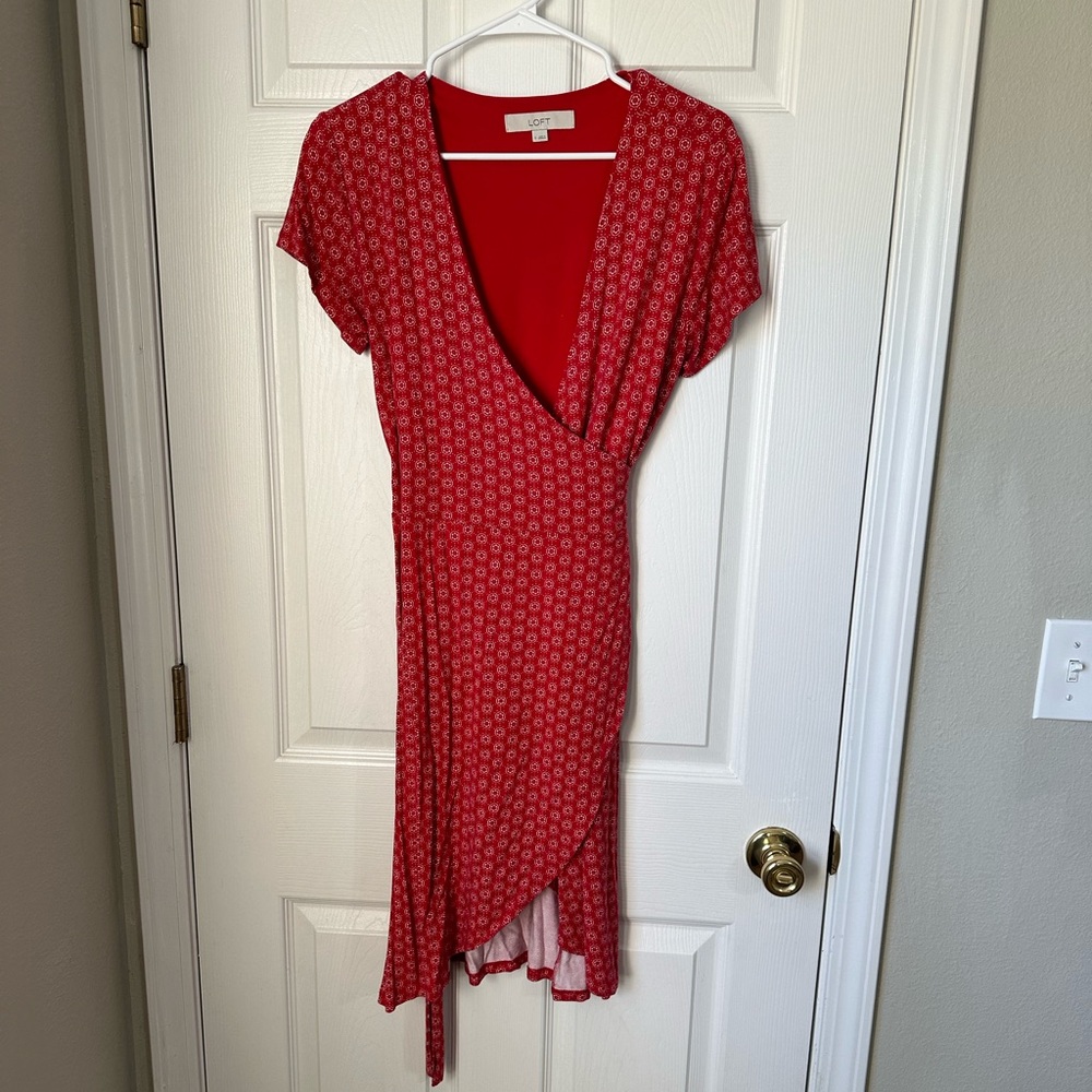 Loft wrap knit dress